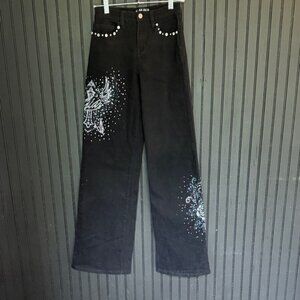 I.AM.GIA Black Jeans with Silver Embellishments
